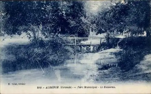 Ak Audenge Gironde, Parc Municipal, Le Ruisseau