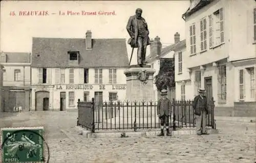 Ak Beauvais Oise, Place Ernest Gerard