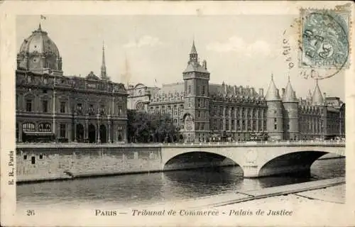 Ak Paris I Louvre, Handelsgericht, Palais de Justice