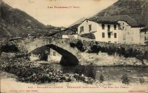 Ak Luchon Haute Garonne, Venasque, Pont