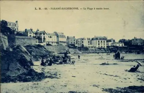 Ak Parame Rochebonne Saint Malo Ille de Vilaine Bretagne, La Plage a maree basse