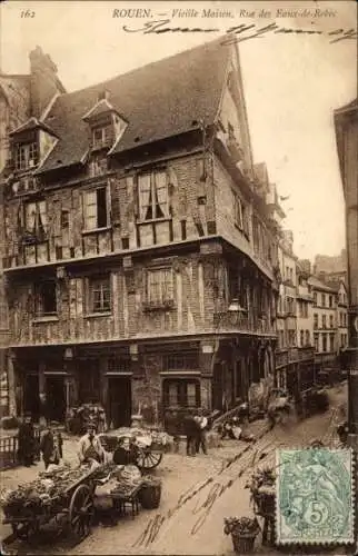 Ak Rouen Seine Maritime, vieille Maison, rue des Eaux-de-Robec