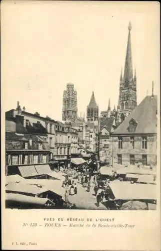 Ak Rouen Seine Maritime, Marche de la Haute-vieille-Tour