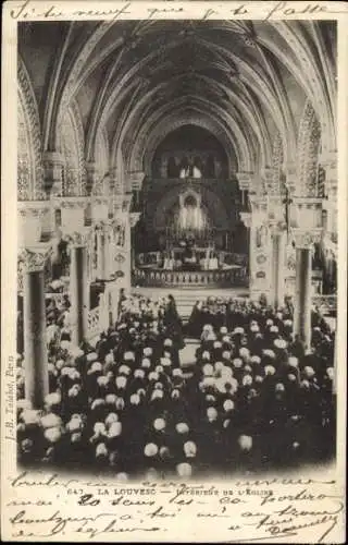 Ak La Louvesc Ardèche, Kirche, Inneres