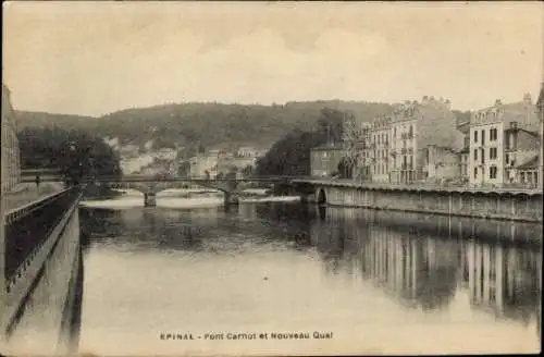 Ak Épinal Lothringen Vosges, Pont Carnot, Nouveau Quai