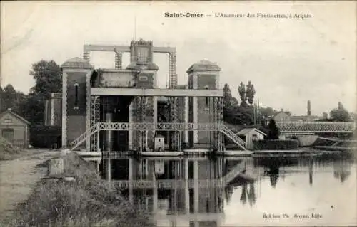 Ak Arques Pas de Calais, Der Fontinettes-Aufzug