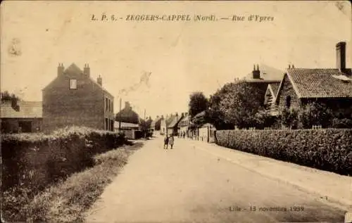 Ak Zegerscappel Nord, Rue d’Ypres