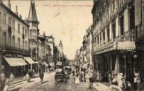 Ak Nancy Meurthe et Moselle, Rue Saint-Jean, la plus animee