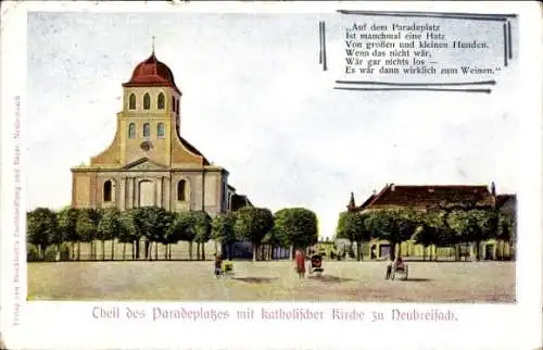 Ak Neuf Brisach Neubreisach Elsass Haut Rhin, katholische Kirche