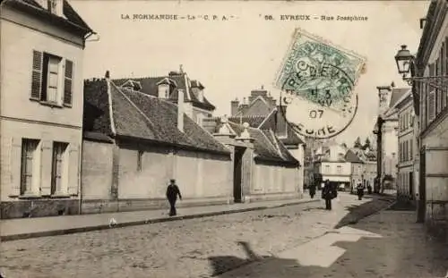 Ak Évreux Eure, Rue Josephine, La Normandie