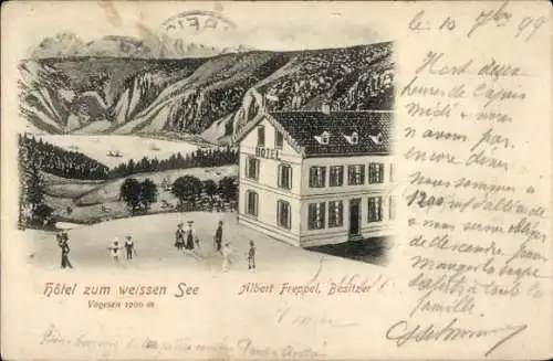 Ak Orbey Urbeis Elsass Haut Rhin, Lac Blanc, Weißer See, Hotel