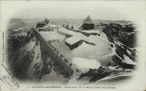 Ak Bagnères de Bigorre Hautes Pyrénées, Observatoire, Pic du Midi, Chaine des Pyrenees, Winter