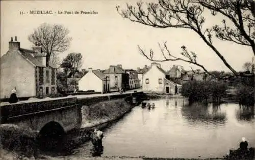 Ak Muzillac Morbihan, Pont de Penesclus