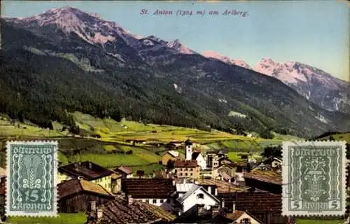 Ak Sankt Anton am Arlberg Tirol Österreich, Gesamtansicht