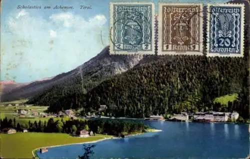 Ak Scholastica in Tirol, Achensee, Purger, Photochromie