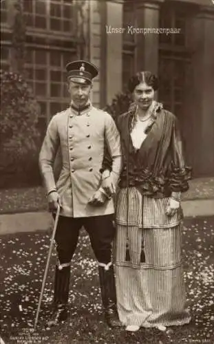 Ak Kronprinz Wilhelm von Preußen, Kronprinzessin Cecilie, Liersch 7019