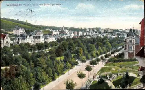 Ak Wiesbaden in Hessen, Nerotal, Panorama