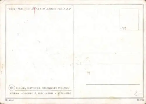 Künstler Ak Platzöder, Ludwig, Bayerisches Stillleben, Bierkrug, Hut