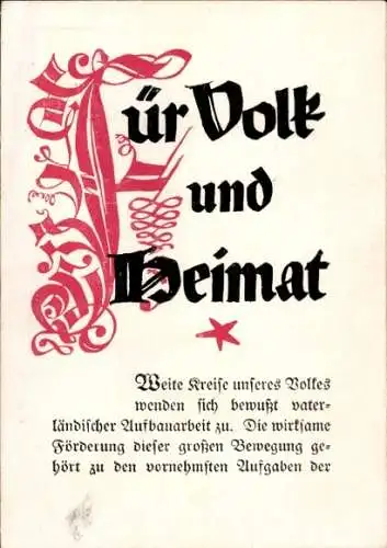 Ak Für Volk und Heimat, Werbung, Verlag Scherl, Berlin