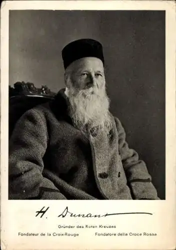 Ak Henry Dunant, Gründer des Roten Kreuzes