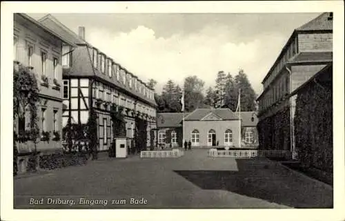 Ak Bad Driburg in Westfalen, Eingang zum Bade