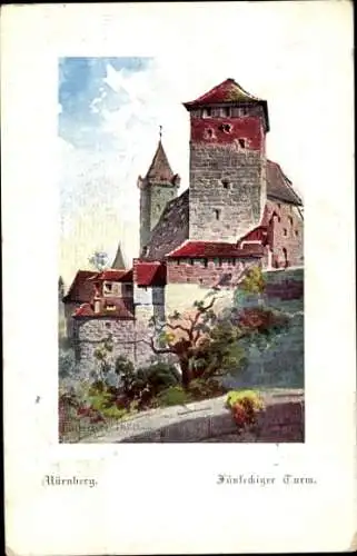 Ak Nürnberg in Mittelfranken, Fünfeckiger Turm