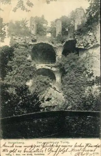 Ak Heidelberg am Neckar, Gesprengter Turm