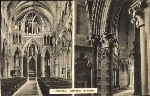 Ak Trondhjem Trondheim Norwegen, Inneres der Domkirche