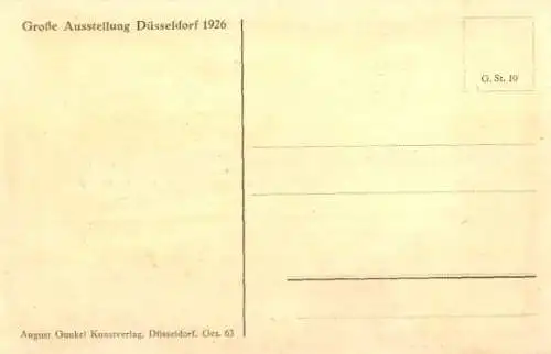 Ak Düsseldorf, Große Ausstellung 1926, Ausstellungsgelände bei Nacht