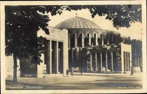 Ak Düsseldorf, Blick auf die Rheinhalle, Ausstellung 1926