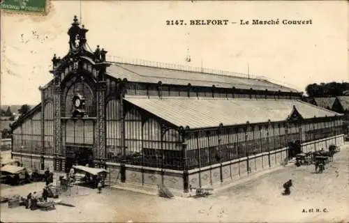 Ak Belfort Beffert Beffort Territoire de Belfort, Markthalle