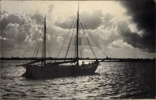 Ak Hamburg, X. Int. Ausstellung von Kunstphotographien, Segelschiff