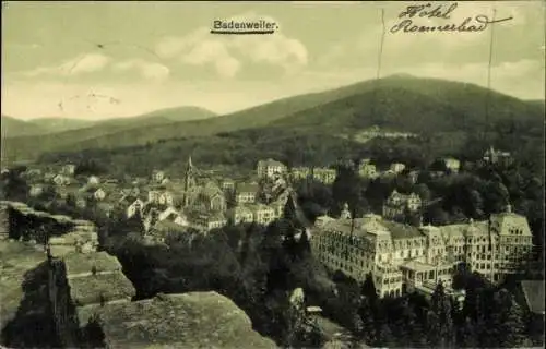 Ak Badenweiler im Schwarzwald, Panorama, Hotel Römerbad