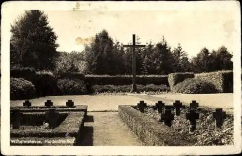 Ak Wilhelmshaven, Heldenfriedhof