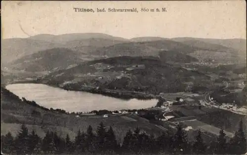 Ak Titisee Neustadt im Breisgau Hochschwarzwald, Panorama, See