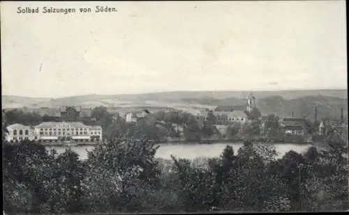 Ak Bad Salzungen in Thüringen, Gesamtansicht von Süden