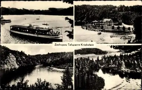 Ak Zschopau im Erzgebirge Sachsen, Talsperre Kriebstein