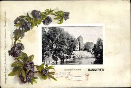 Ak Hannover in Niedersachsen, Beguinenturm, Flieder