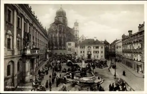 Ak Passau in Niederbayern, Residenzplatz