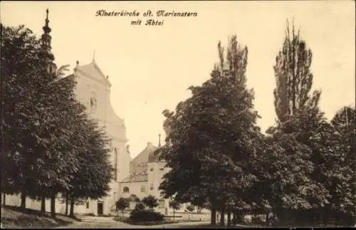 Ak Panschwitz Kuckau Oberlausitz, Kloster St. Marienstern, Klosterkirche, Abtei