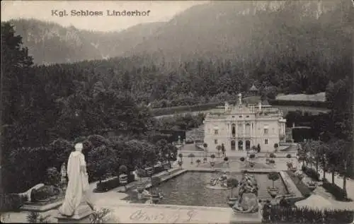 Ak Linderhof Ettal Oberbayern, Schloss Linderhof