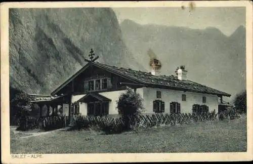 Ak Schönau am Königssee Oberbayern, Saletalpe, Saletalm