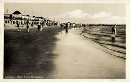 Ak Nordseebad Borkum in Ostfriesland, Südbad, Strand