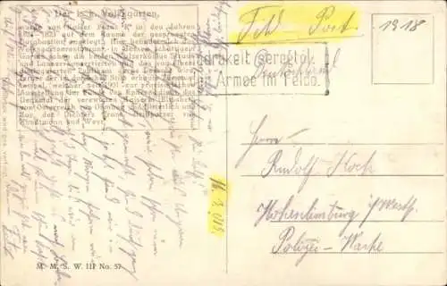 Ak Wien 1 Innere Stadt, Volksgarten