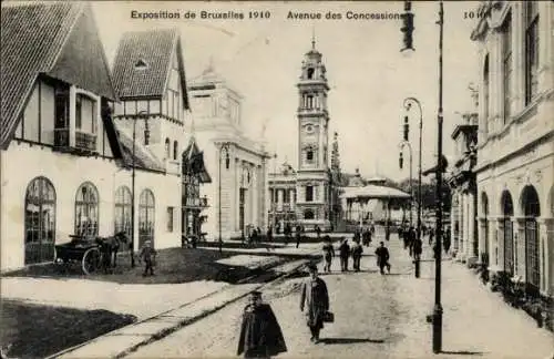 Ak Brüssel Brüssel, Ausstellung 1910, Avenue des Concessions