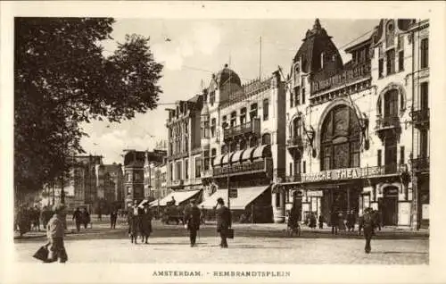 Ak Amsterdam Nordholland Niederlande, Rembrandtsplein