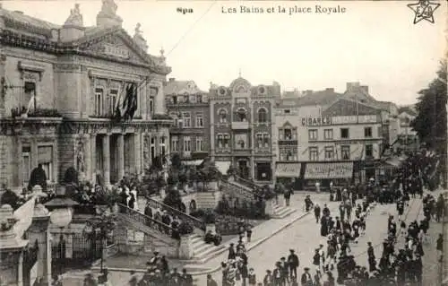 Ak Spa Wallonie Lüttich, Les Bains und Place Royale