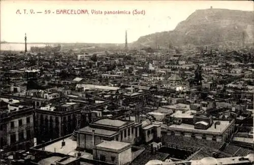 Ak Barcelona Katalonien Spanien, Panorama