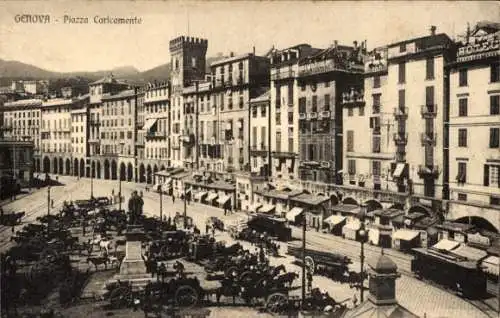 Ak Genova Genua Liguria, Piazza Caricamento