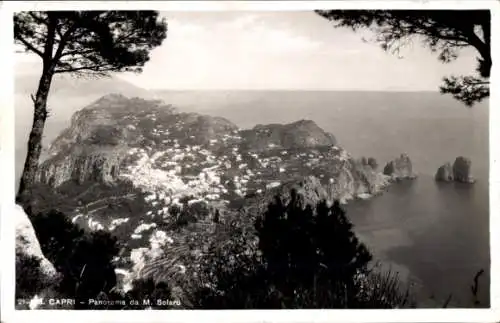 Ak Capri Neapel Campania, Panorama da M. Solaro